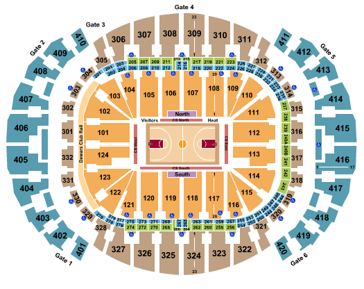 Kaseya Center Basketball Seating Chart