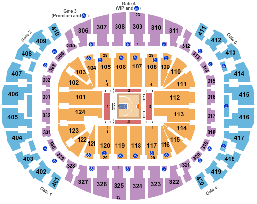 Kaseya Center Big 3 Basketball Seating Chart