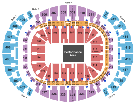 Kaseya Center Cirque Toruk Seating Chart