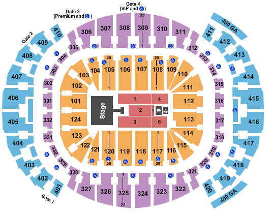 seating chart for FTX Arena - Wisin Y Yande - eventticketscenter.com