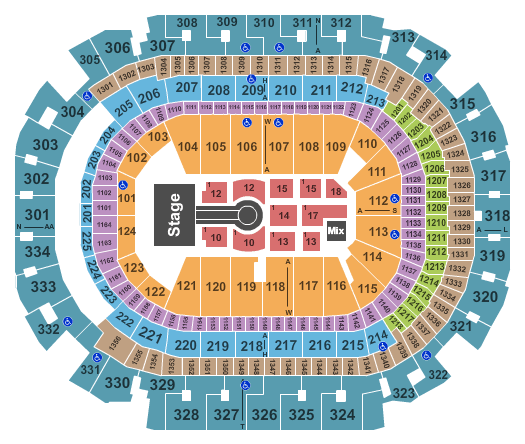 American Airlines Center ACDC Seating Chart