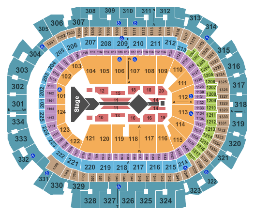 American Airlines Center Adele Seating Chart