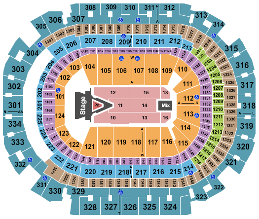 American Airlines Center Aerosmith 2023 Seating Chart