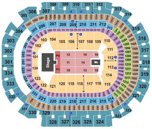 seating chart for American Airlines Center Alan Jackson - eventticketscenter.com