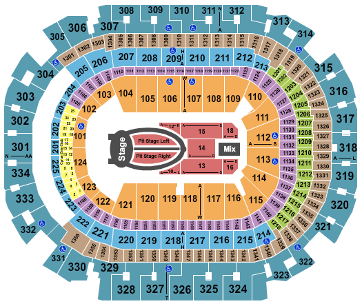 American Airlines Center Ariana Grande Seating Chart