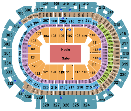 American Airlines Center Bad Bunny Seating Chart
