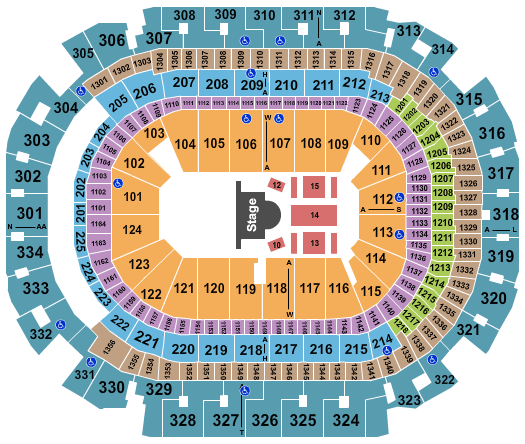 American Airlines Center Belong Tour Seating Chart