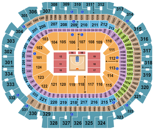 American Airlines Center Big 13 Seating Chart