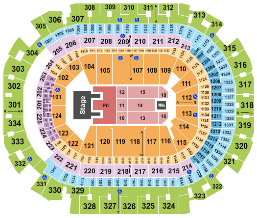 American Airlines Center Blink 182 Seating Chart