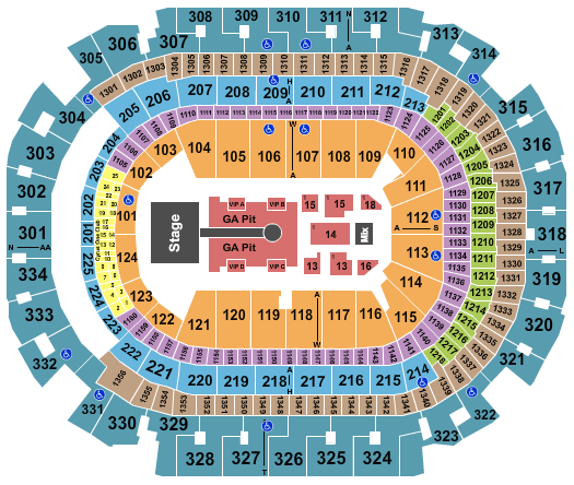 American Airlines Center Chainsmokers Seating Chart