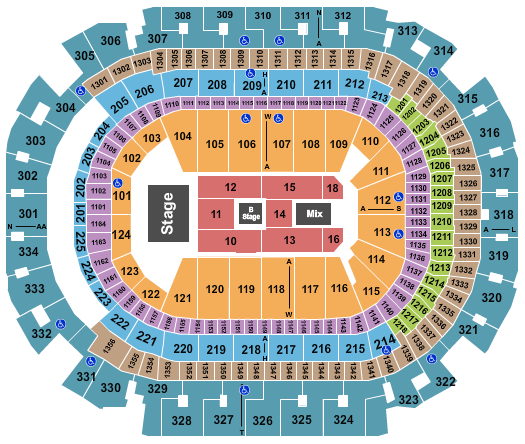 American Airlines Center Cyndi Lauper Seating Chart