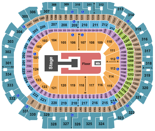 American Airlines Center Dua Lipa Seating Chart