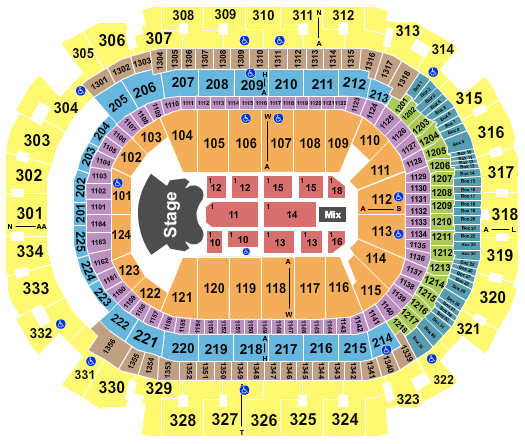 American Airlines Center Elton John Seating Chart