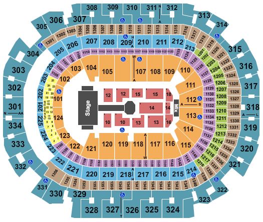 American Airlines Center Got7 Seating Chart