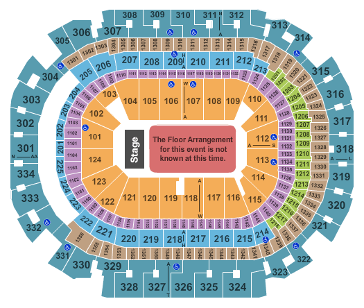 seating chart for American Airlines Center - Generic Floor - eventticketscenter.com