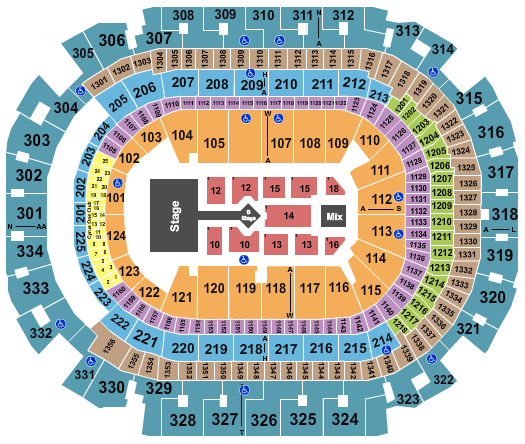 American Airlines Center Jennifer Lopez Seating Chart