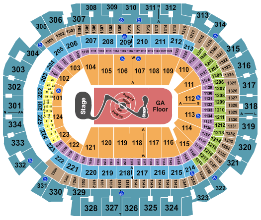 American Airlines Center Justin Timberlake Seating Chart