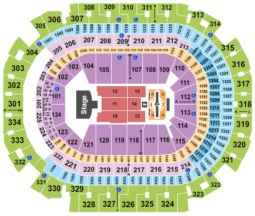 American Airlines Center Justin Timberlake Seating Chart