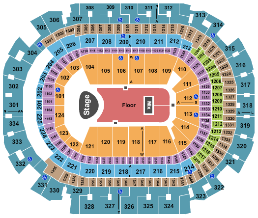 Nickel Creek American Airlines Center Seating Chart
