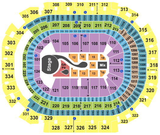 American Airlines Center Katy Perry Seating Chart
