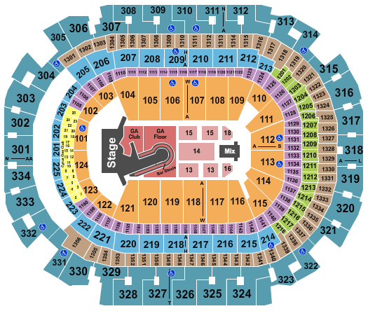 American Airlines Center Kelly Clarkson Seating Chart