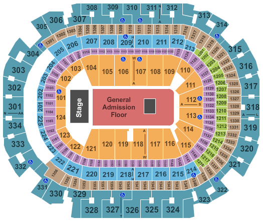 American Airlines Center Lady Gaga Seating Chart