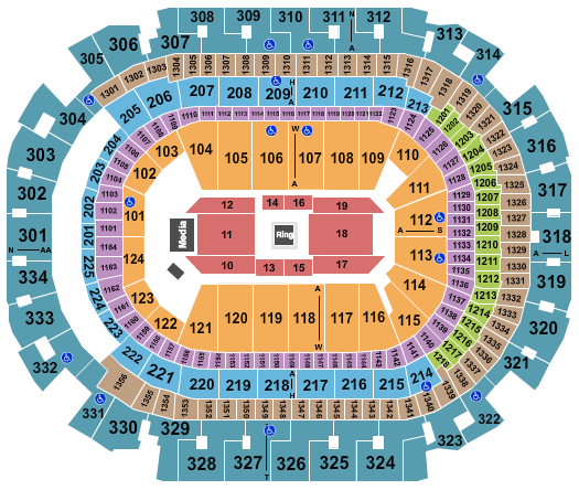 American Airlines Center MMA Seating Chart