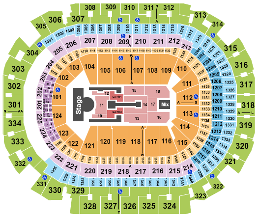 American Airlines Center Madonna 2 Seating Chart