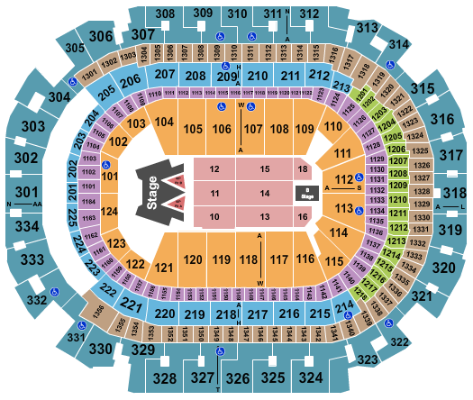 American Airlines Center Maluma 2 Seating Chart