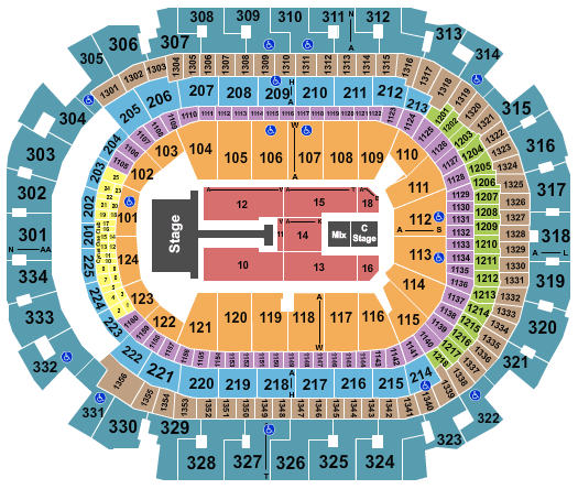 American Airlines Center Mana Seating Chart