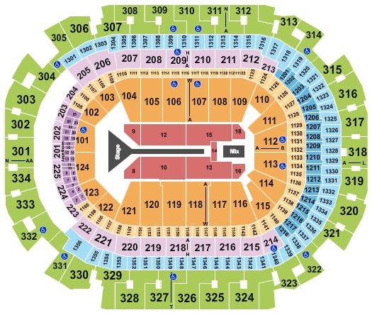 American Airlines Center Maroon 5 Seating Chart