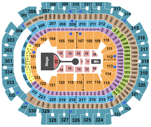 American Airlines Center Michael Buble Seating Chart