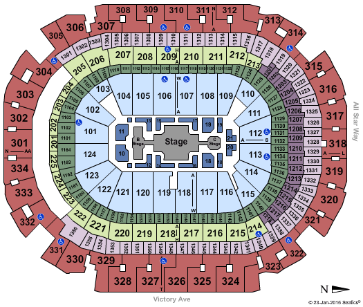 American Airlines Center NKOTB Seating Chart