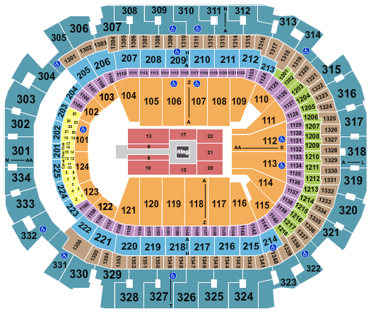 American Airlines Center New Japan Pro Wrestling Seating Chart