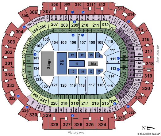 American Airlines Center Pearl Jam Seating Chart
