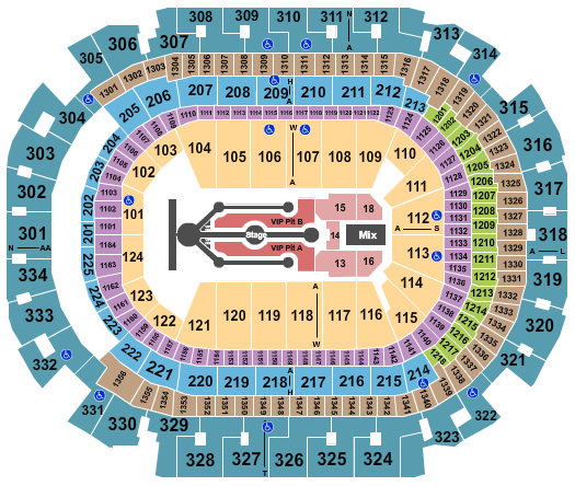 seating chart for American Airlines Center Post Malone - eventticketscenter.com
