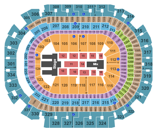American Airlines Center Rihanna Seating Chart