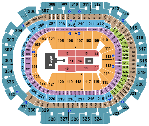 seating chart for American Airlines Center Scorpions - eventticketscenter.com