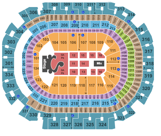 American Airlines Center Selena Gomez Seating Chart