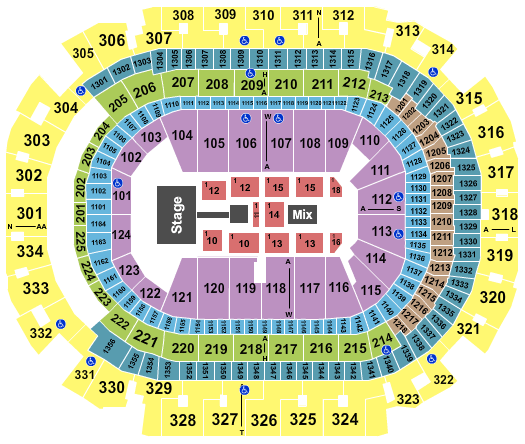 American Airlines Center Shakira Seating Chart