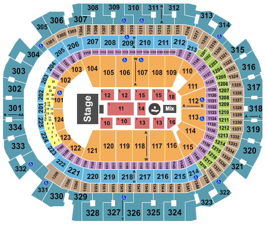 American Airlines Center Shawn Mendes Seating Chart