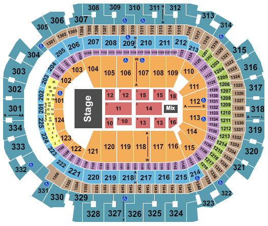American Airlines Center Smashing Pumpkins Seating Chart