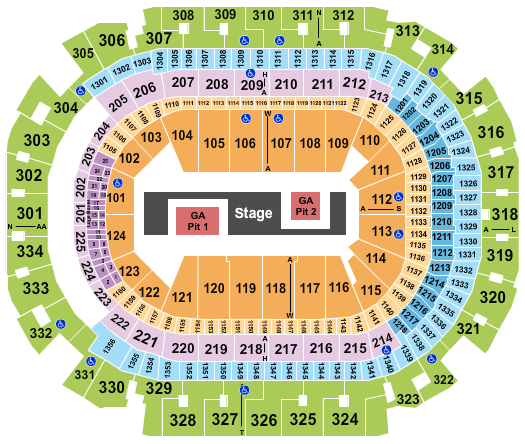 American Airlines Center TWICE Seating Chart