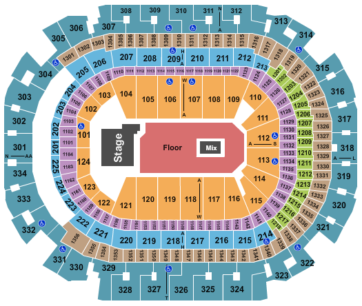 Twenty One Pilots American Airlines Center Seating Chart