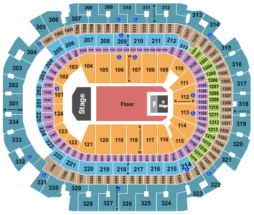 American Airlines Center Tyler The Creator Seating Chart