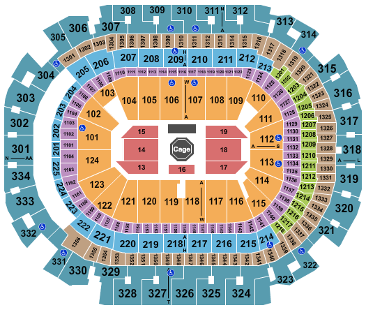 American Airlines Center UFC-2 Seating Chart