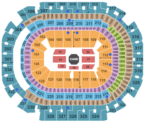 American Airlines Center UFC Seating Chart