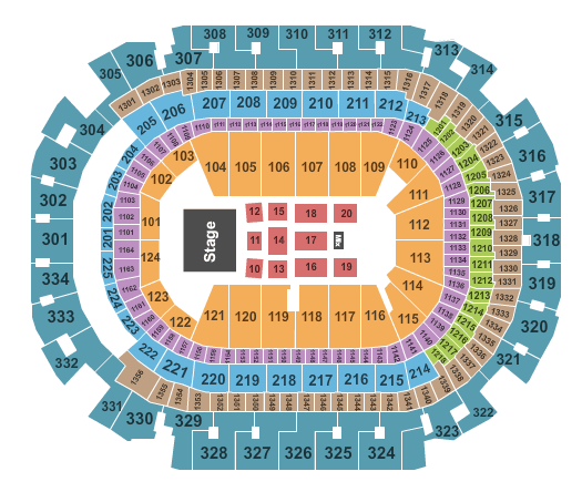 American Airlines Center WWE Hall of Fame Seating Chart