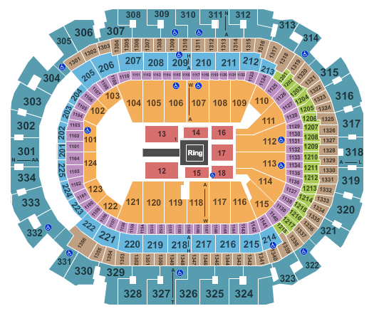 American Airlines Center WWE 3 Seating Chart