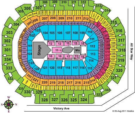 American Airlines Center Watch the Throne Seating Chart